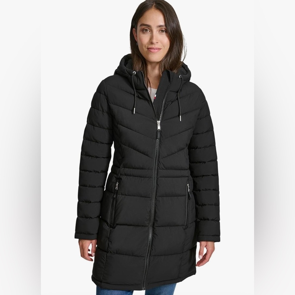 NEW Tommy Hilfiger Women's Every Day Essential Long Lightweight Coat Size Small